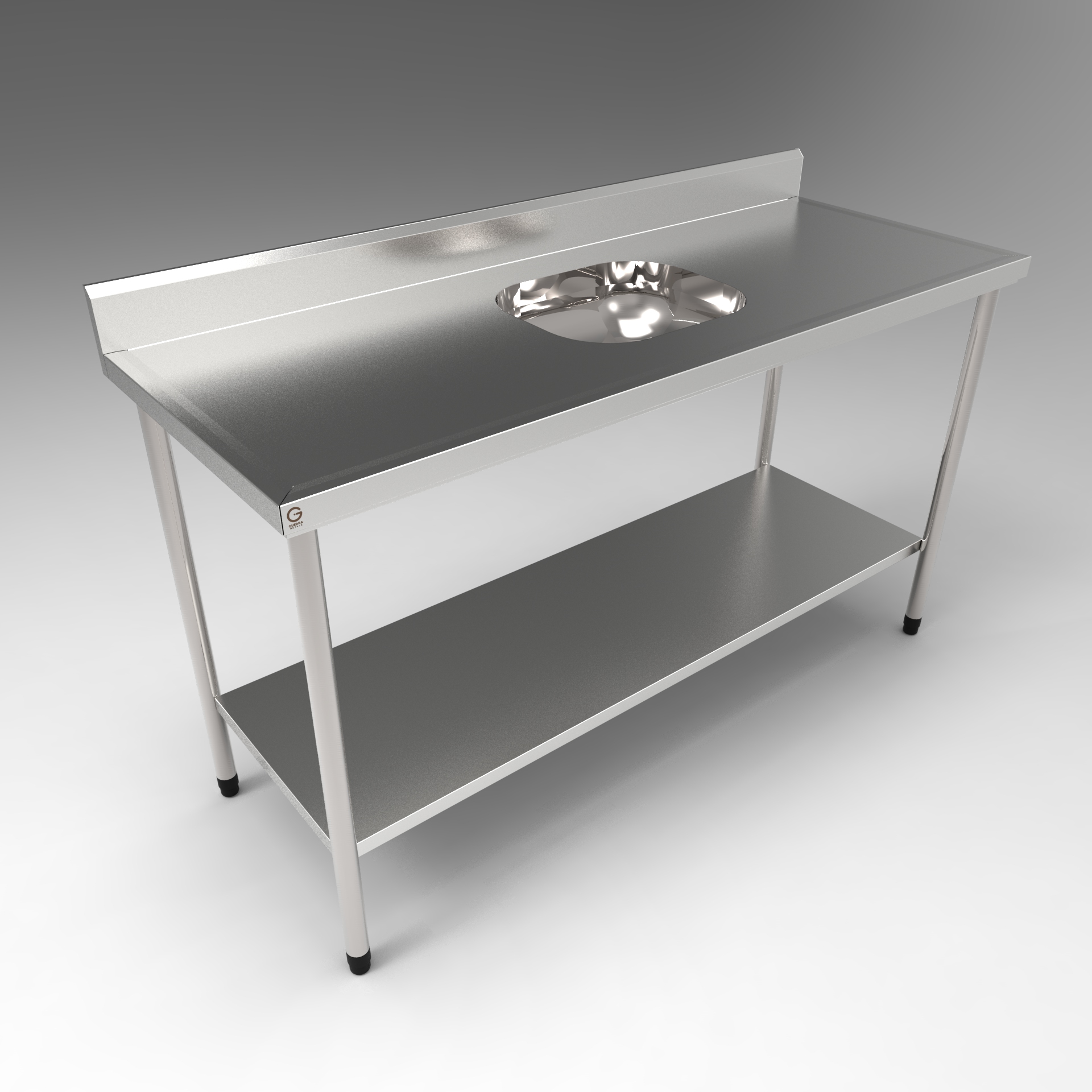 MESA C/ CUBA C/ PLANO INFERIOR C/ ESPELHO