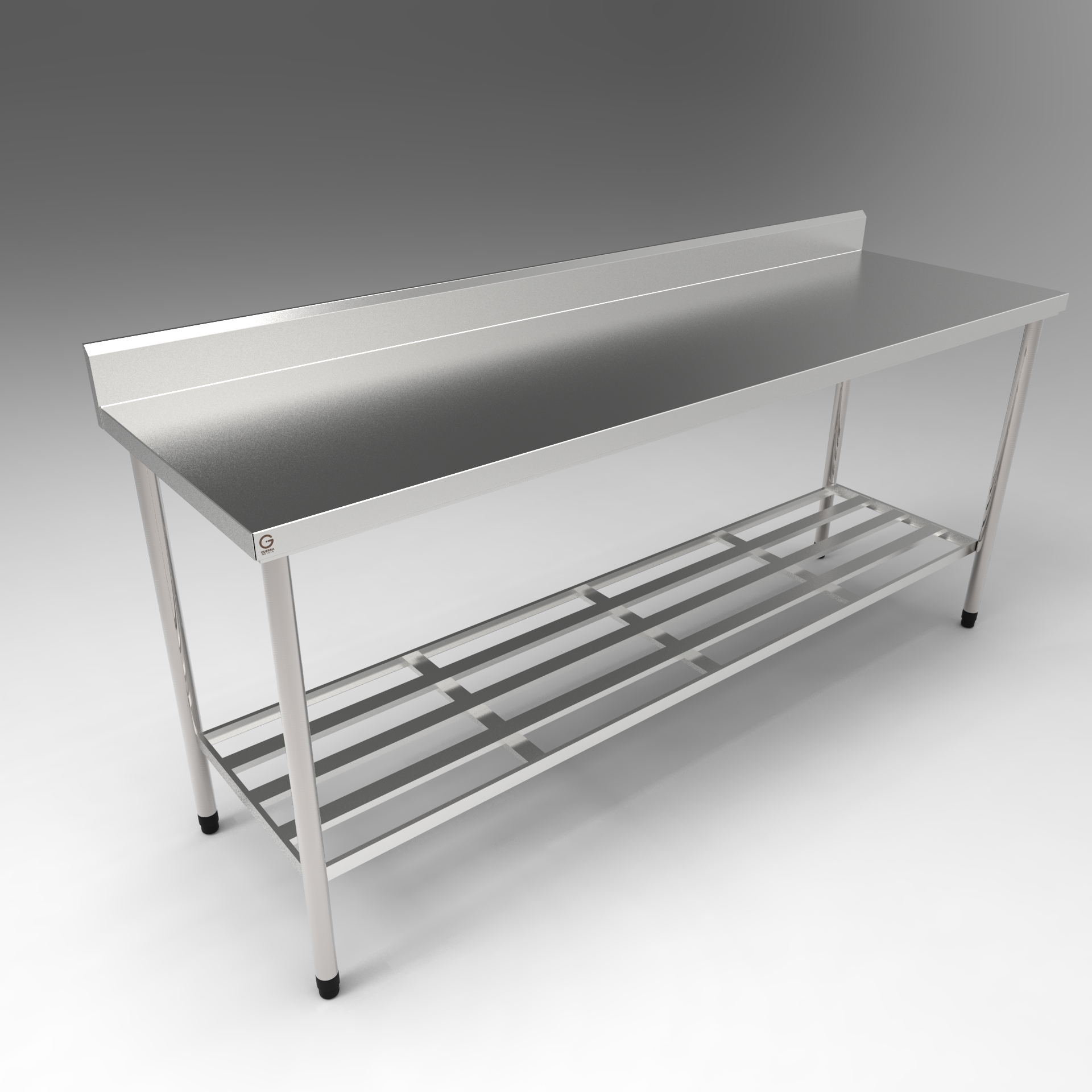 MESA DE TRABALHO C/ PLANO DE BARRAS C/ ESPELHO