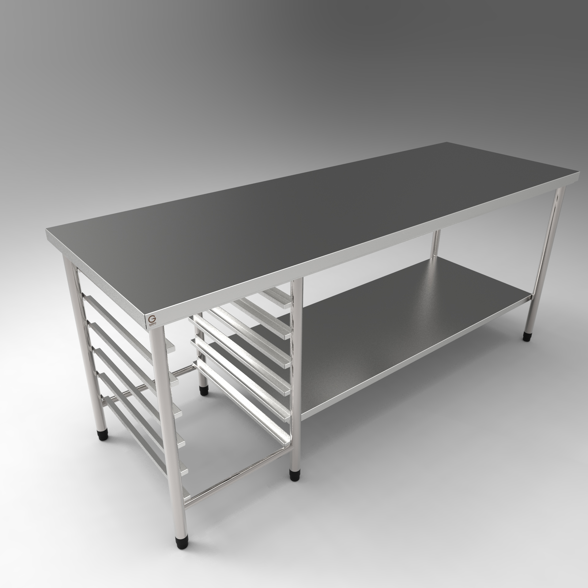 Mesa aletada c/ plano